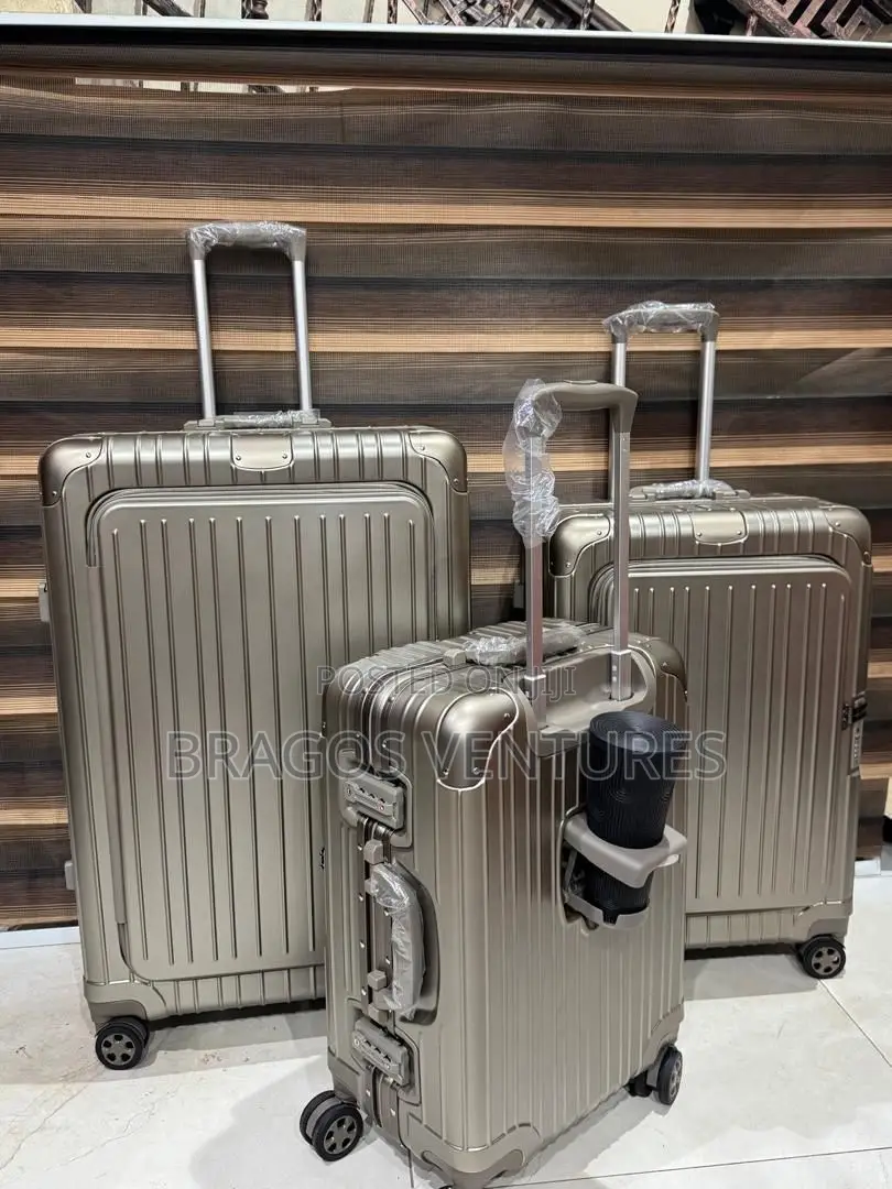 Luxury Set of 3pcs Plain Rimowa Boxes and Luggage