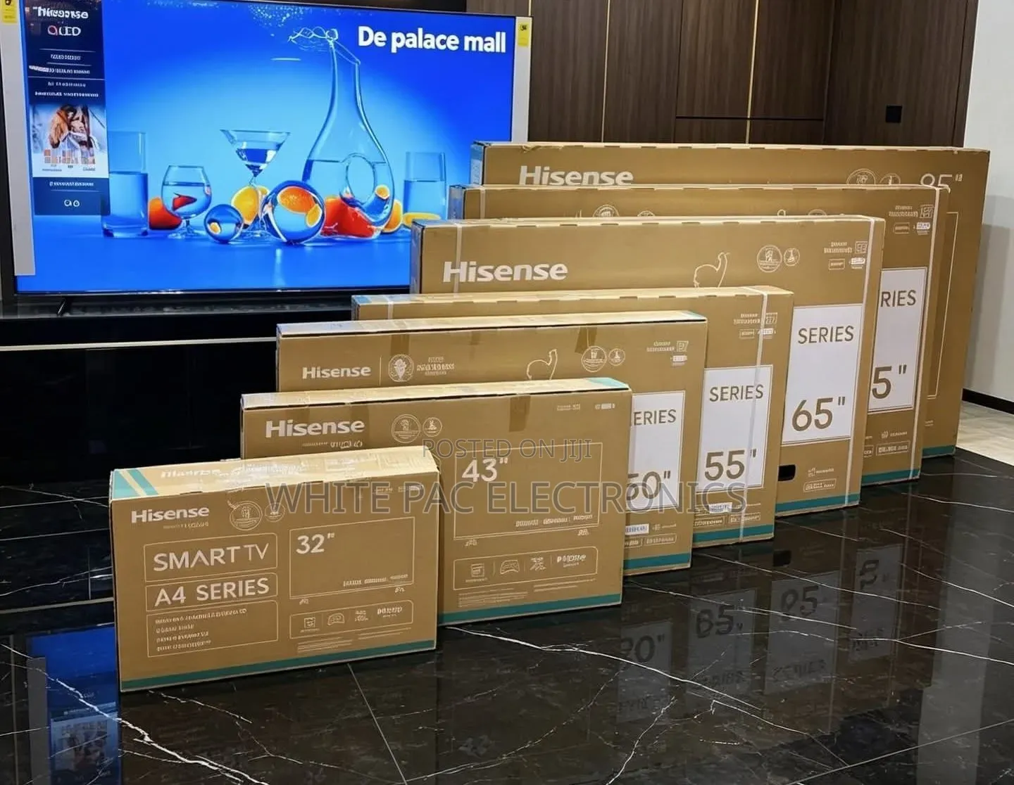 2026 > Hisense 65"inch UHD Vidaa Smart FrameLess TV , netfLix ,Youtube