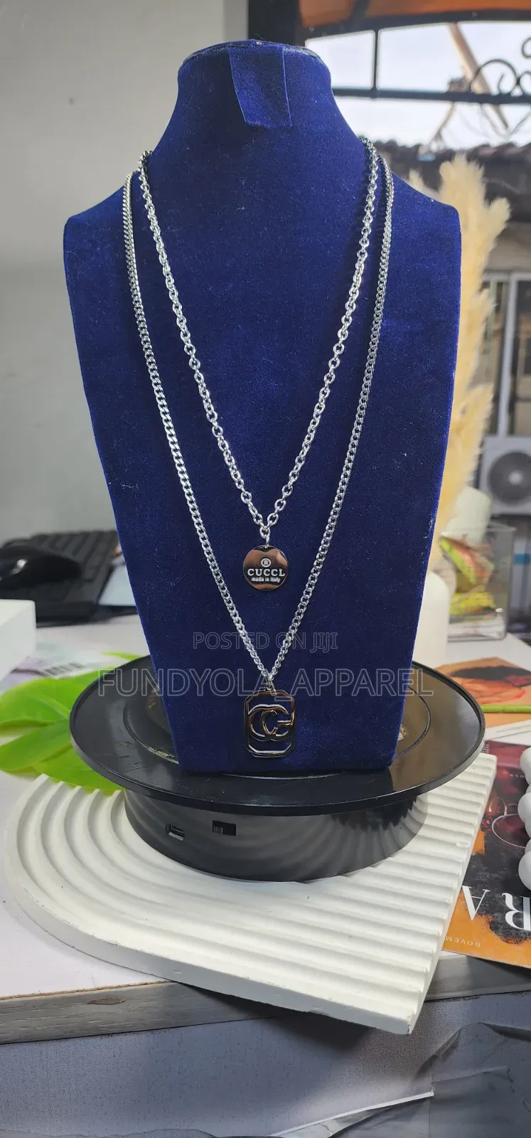 Silver Unisex Layered Necklace