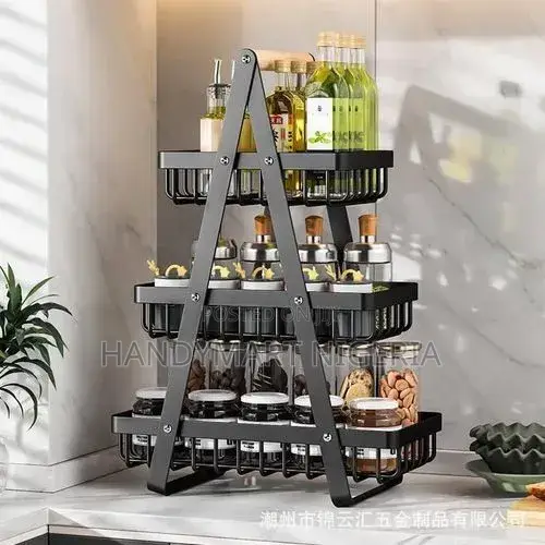 3-Tier Metal Storage Rack and Fruit Basket 10% OFF