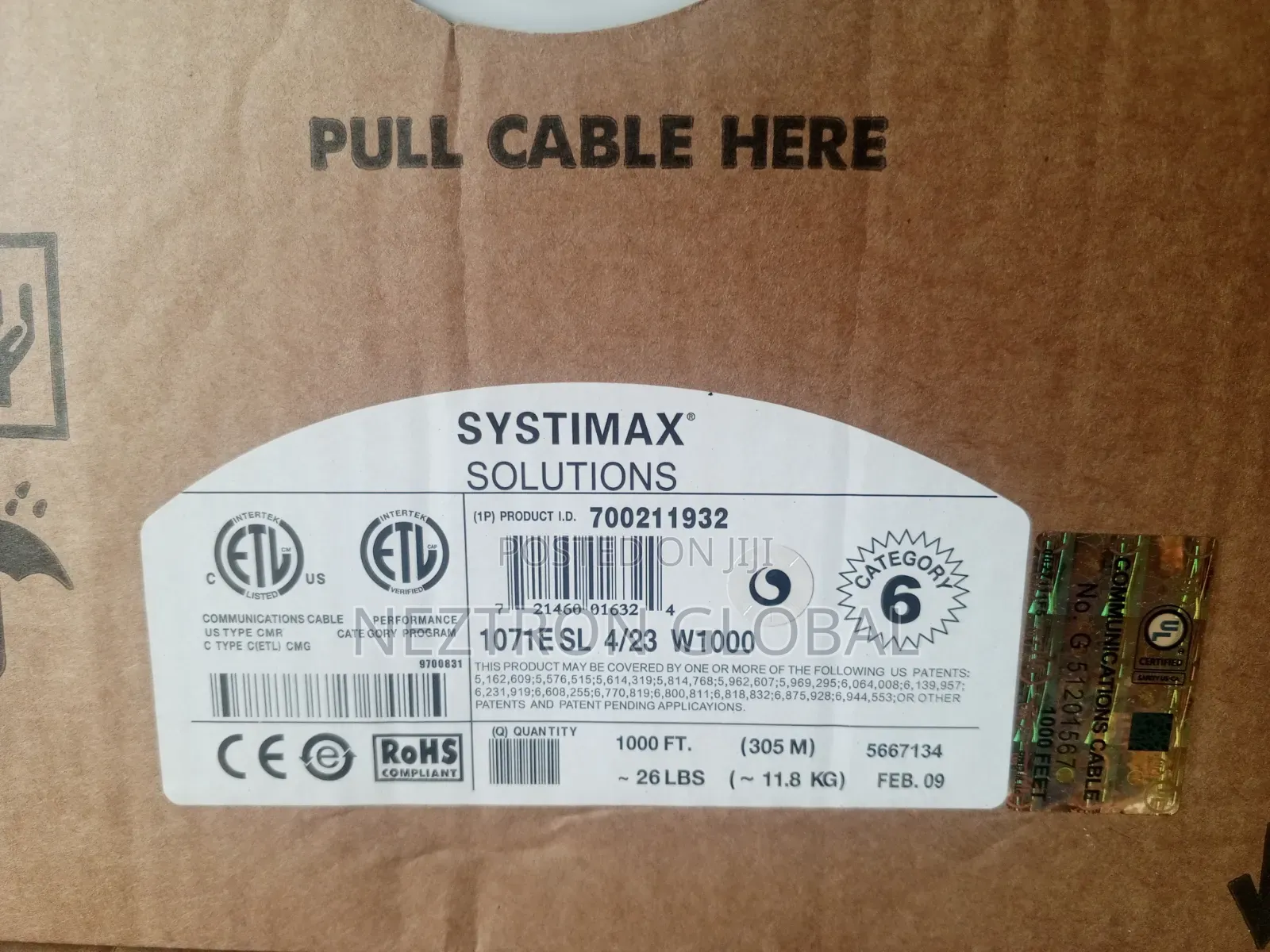 Commscope Cat6 Indoor Cable Copper