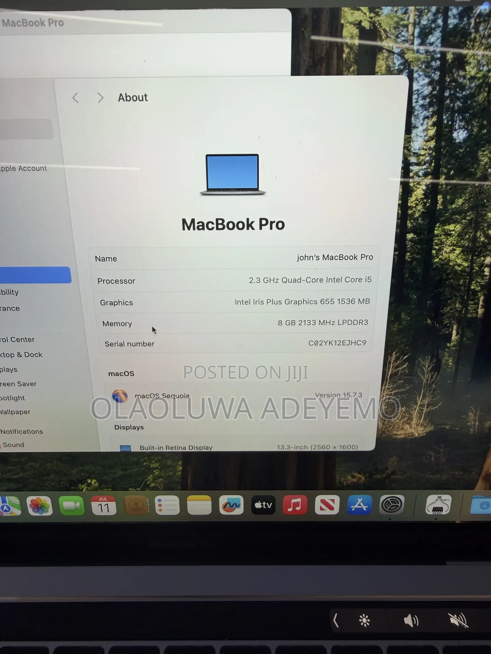 Laptop Apple MacBook Pro 2018 8GB Intel Core i5 SSD 512GB
