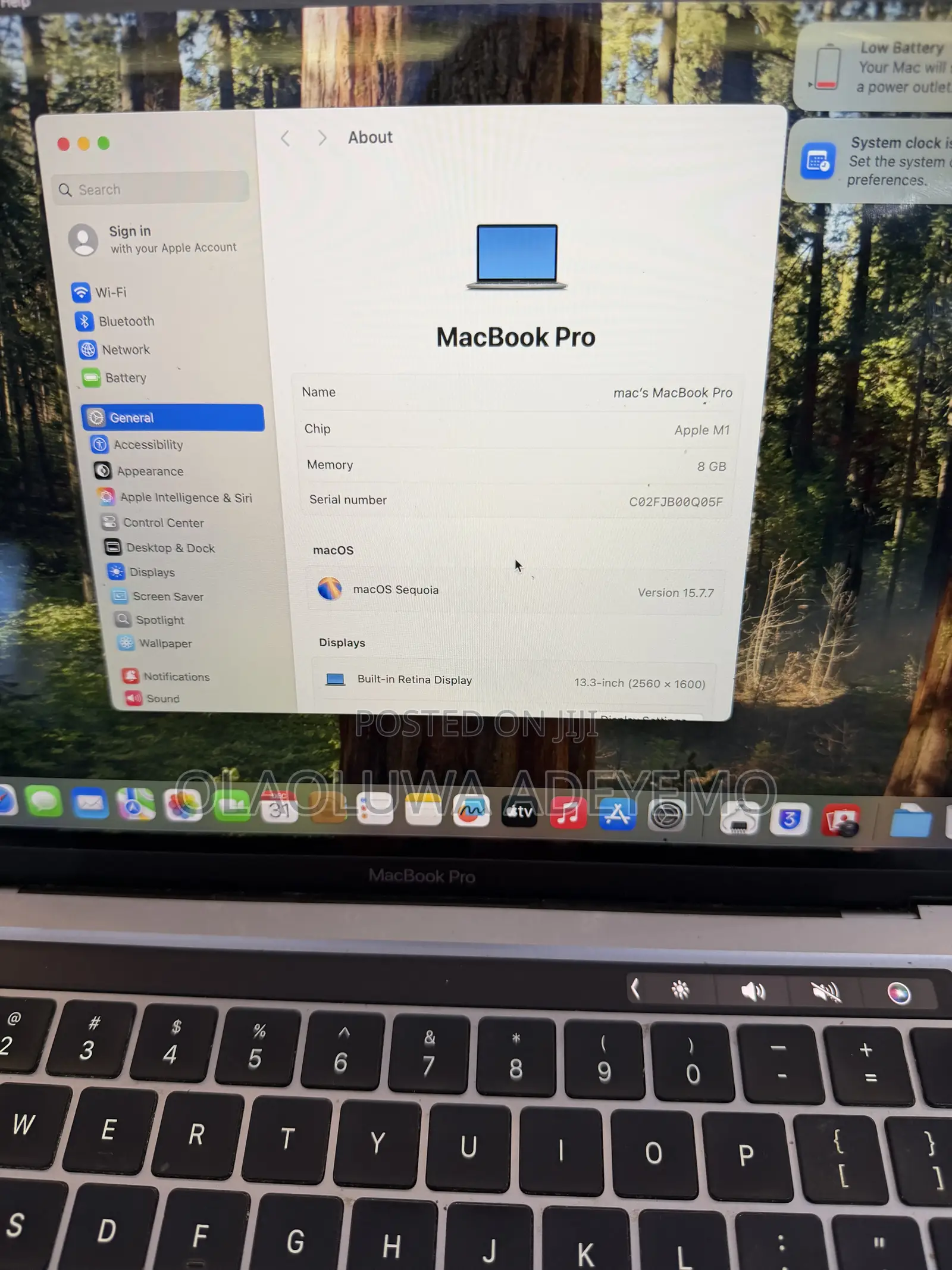 Laptop Apple MacBook Pro 2020 M1 8GB Apple M1 SSD 512GB