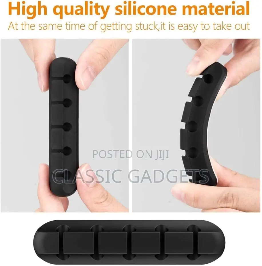 Self Adhesive Cable Organizer Clips Cord Holder With 7 Slots