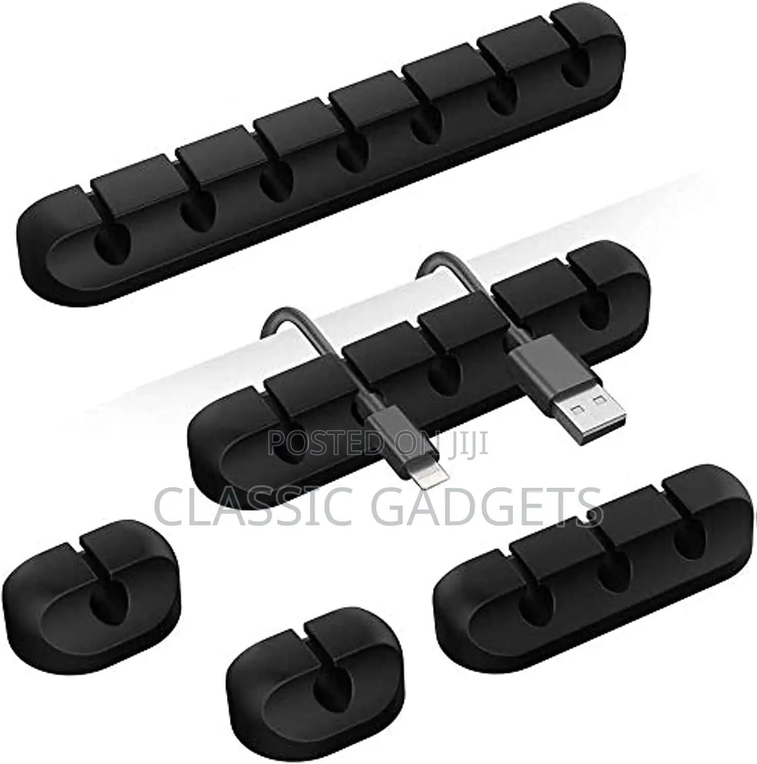 Self Adhesive Cable Organizer Clips Cord Holder With 7 Slots