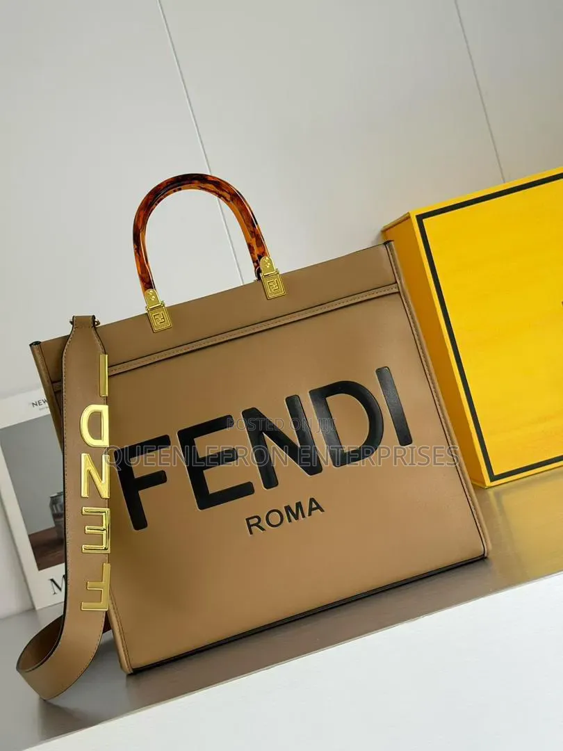 Fendi Sunshine Roma Leather Tote Bag