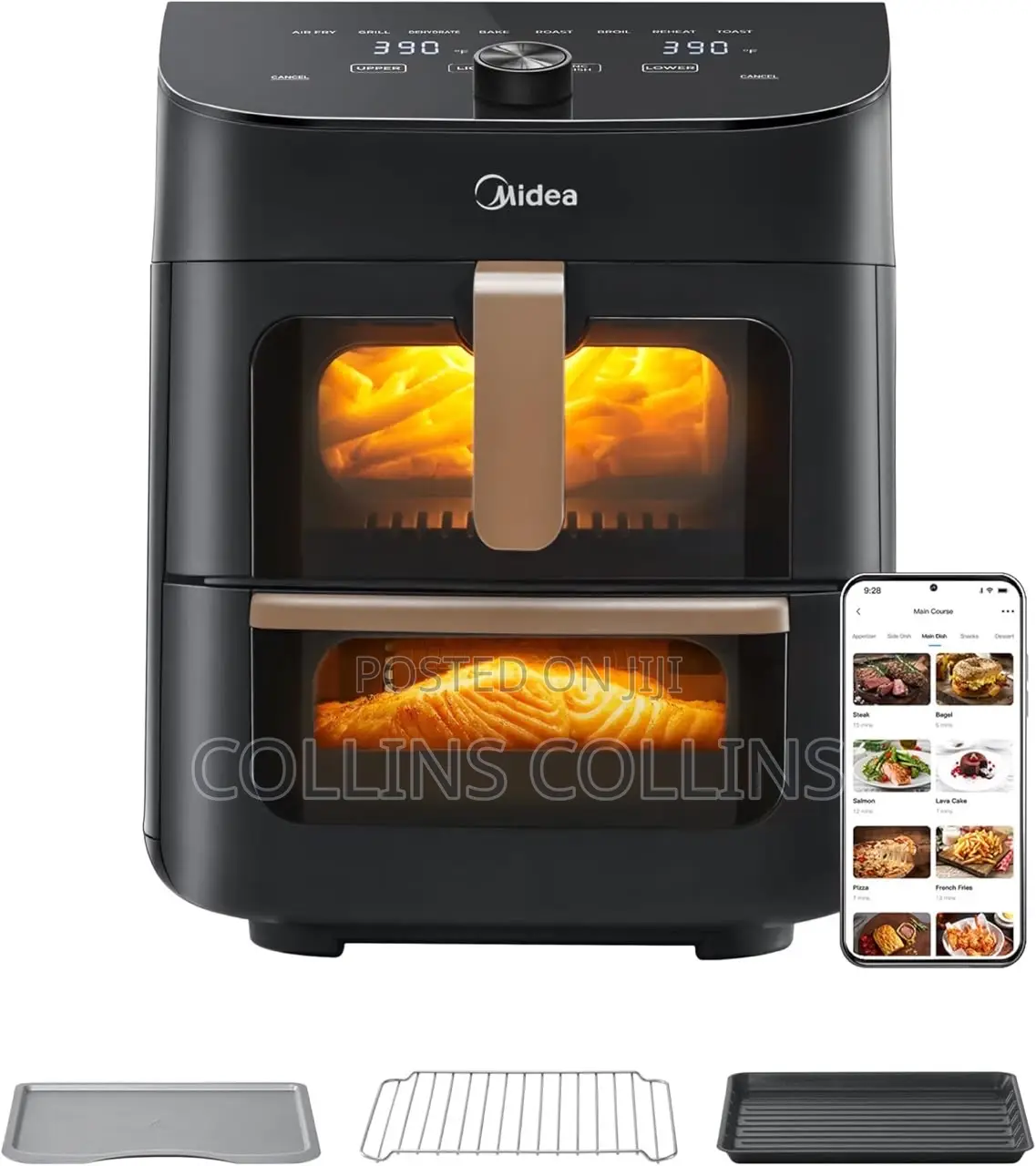 Midea 11L Dual Zone Air Fryer Oven With Wi-Fi Alexa