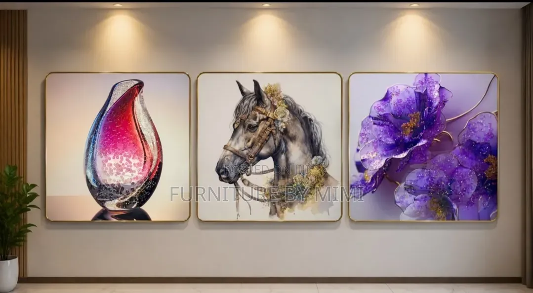 Luxury 3-Piece Framed Canvas Wall Art Set - Modern Home Decor