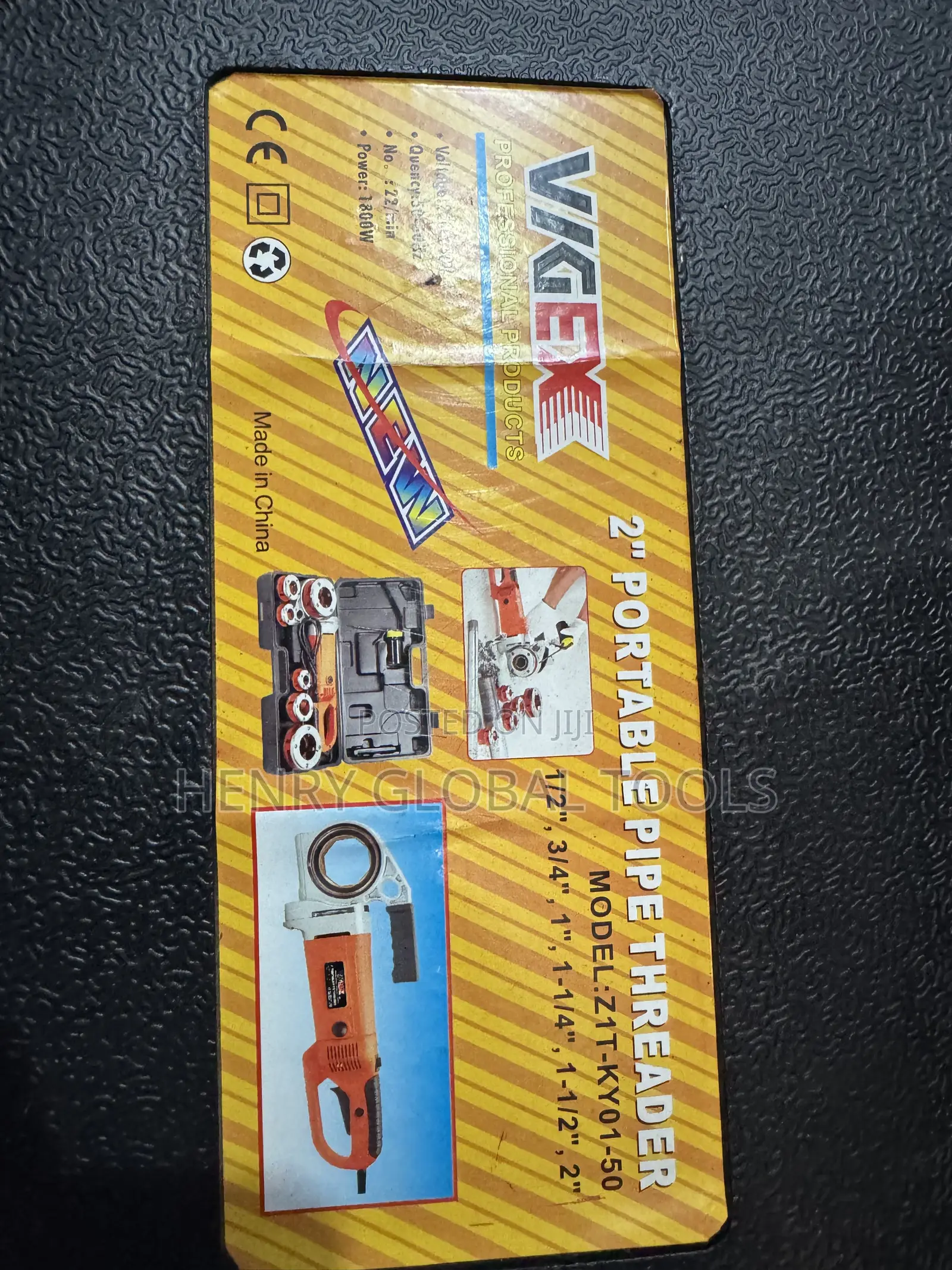 1/2”-2” Vigex Electric Industrial Dies Threading Machine