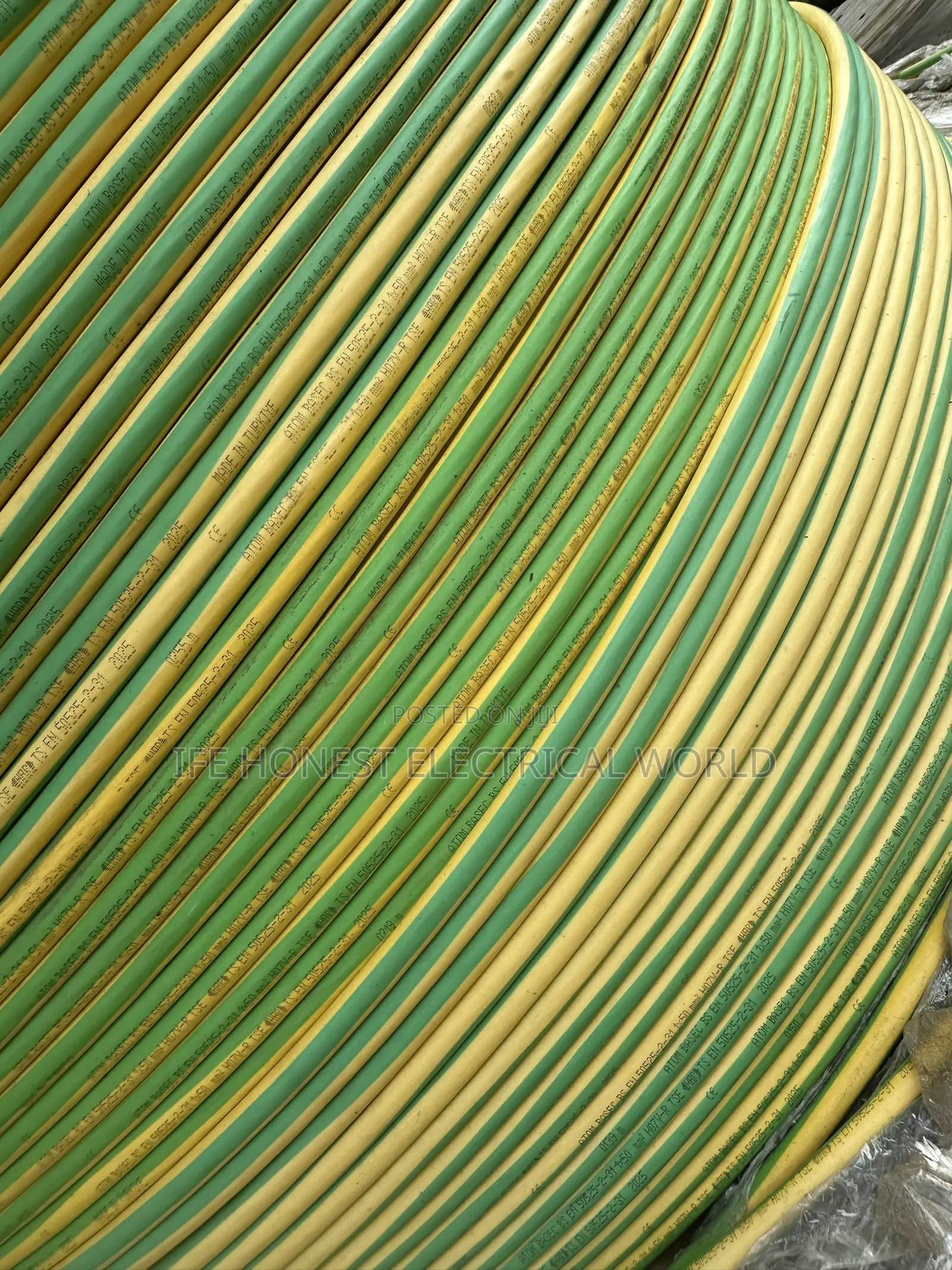 50mm Green and Yellow 1core