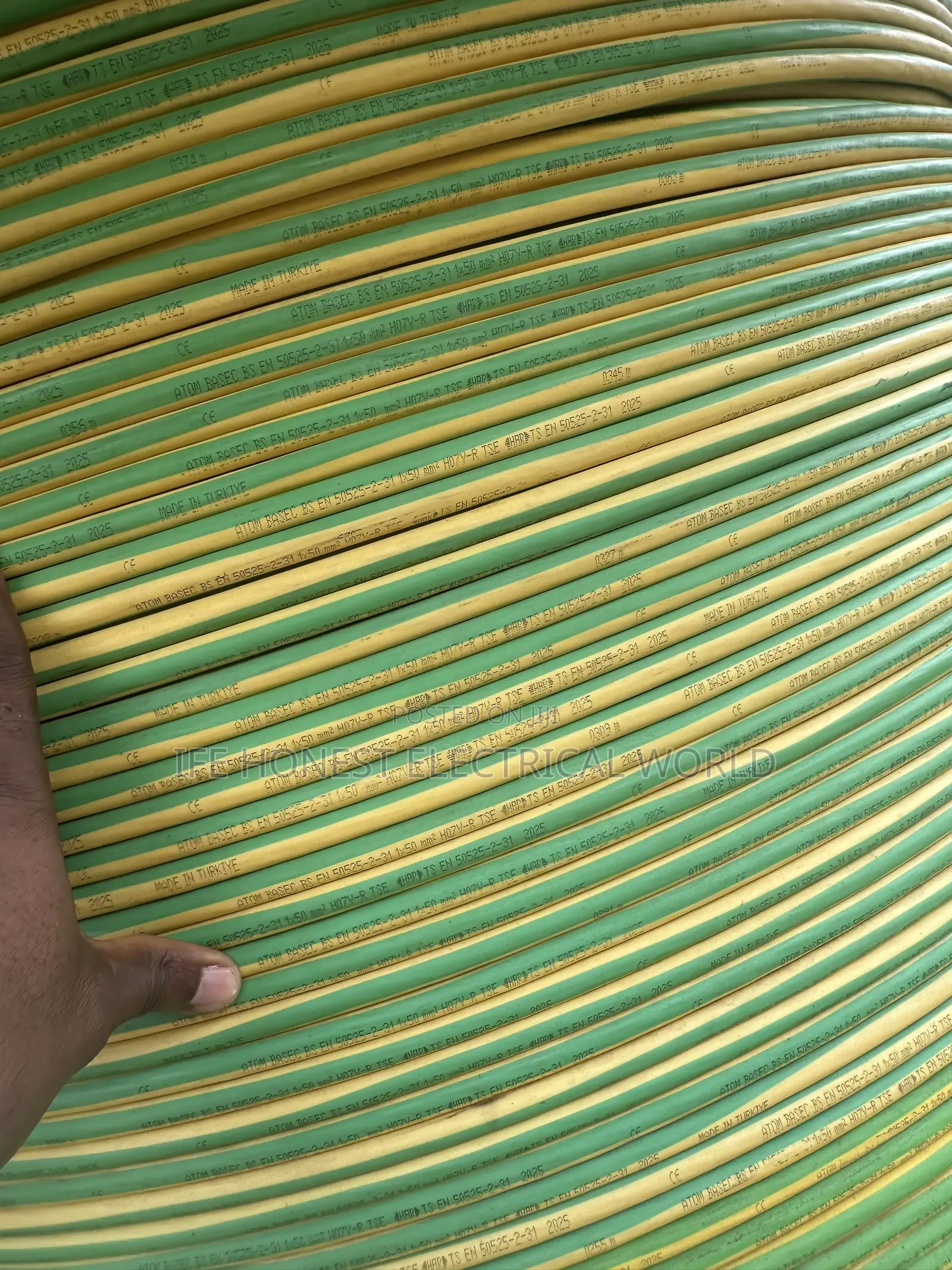 50mm Green and Yellow 1core