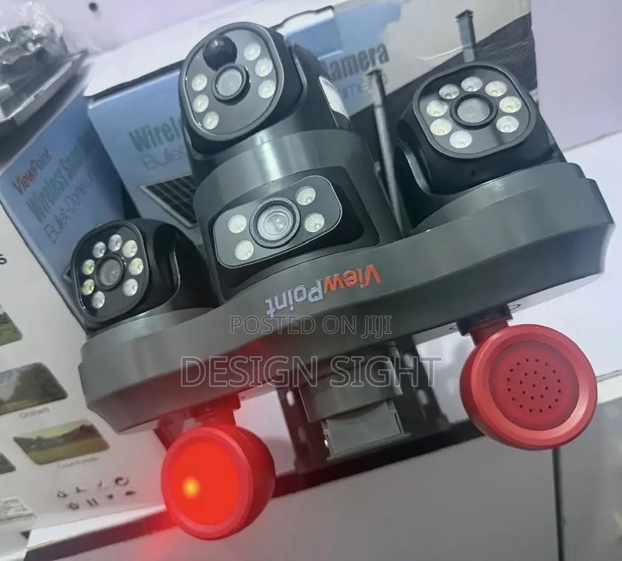 3-Lens Rotating 360 4G Solar Powered Outdoor Security CCTV Camera