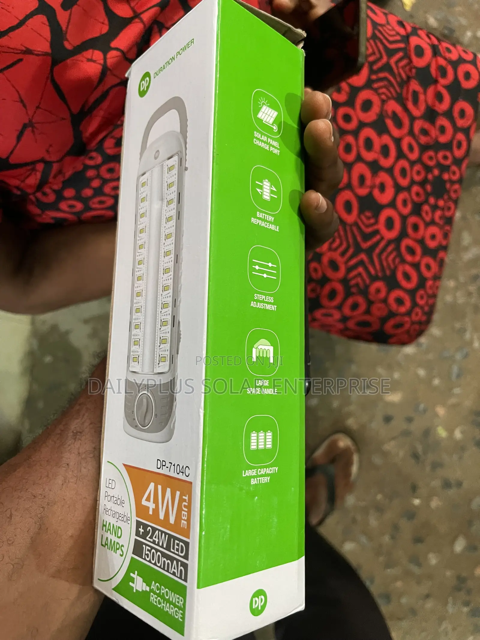 DP 1500mah LED Portable Rechargeable Hand Lamp