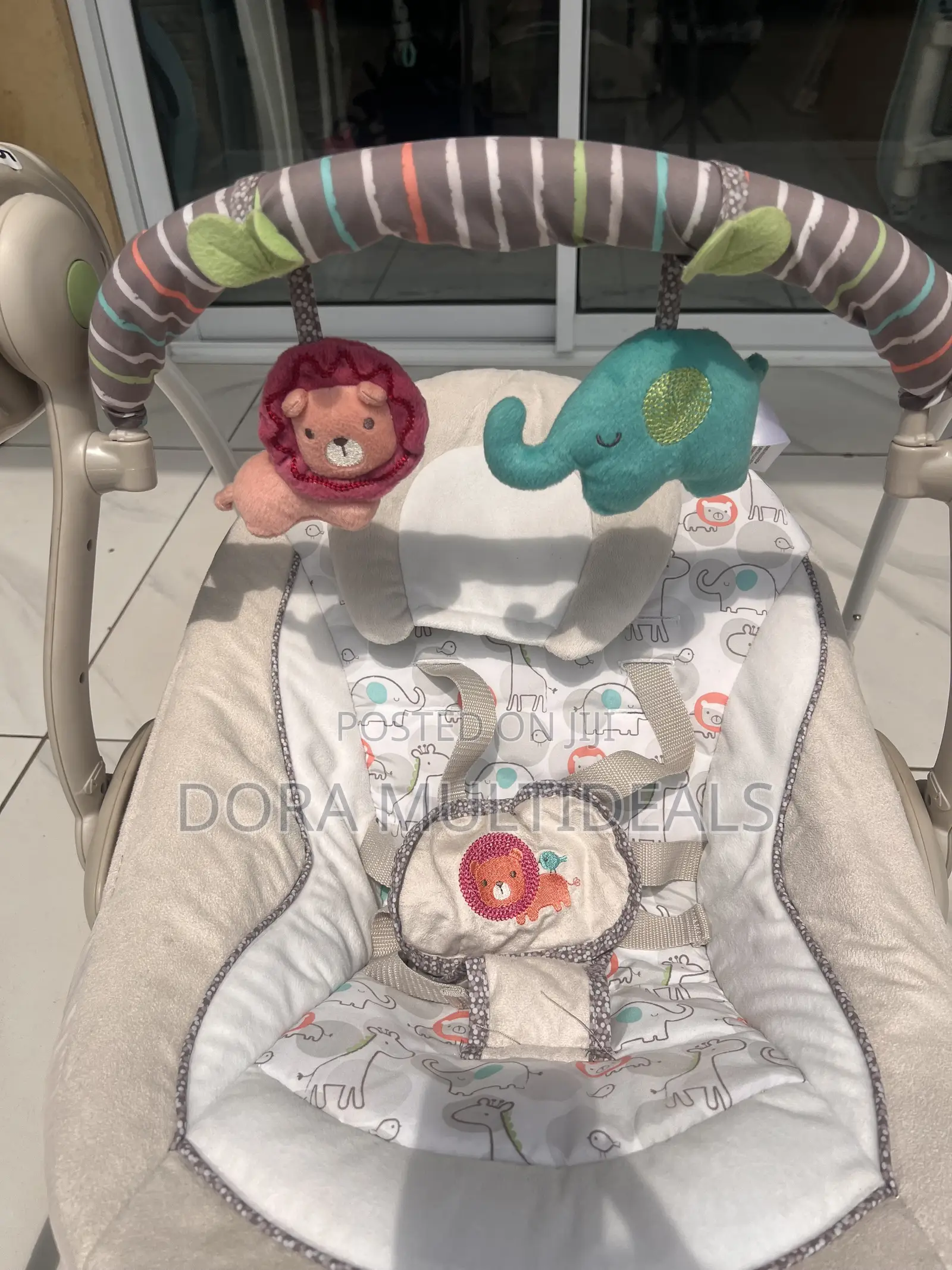 Imported Solid Musical Baby Swing With Rattles