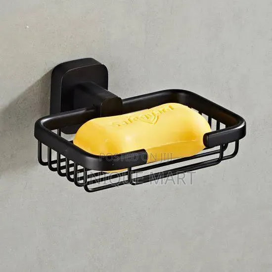 Wall Mounted Black Matte Soap Rack, Also Available in Chrome Anti-Rust
