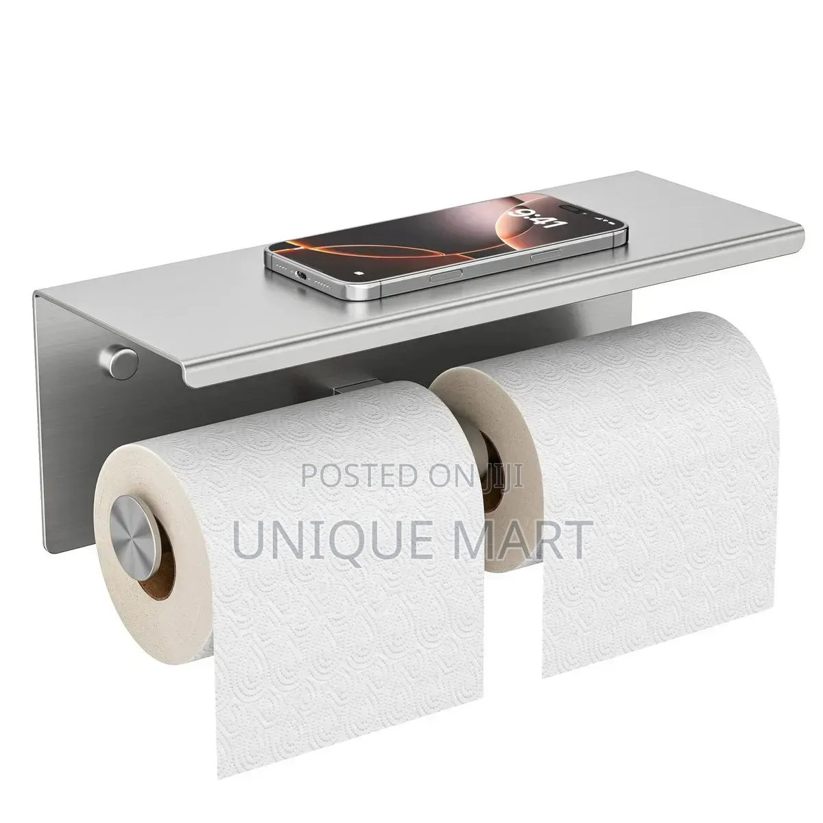 Quality Wall Mounted Anti-Rust Double Tissue Paper Holder With Shelf