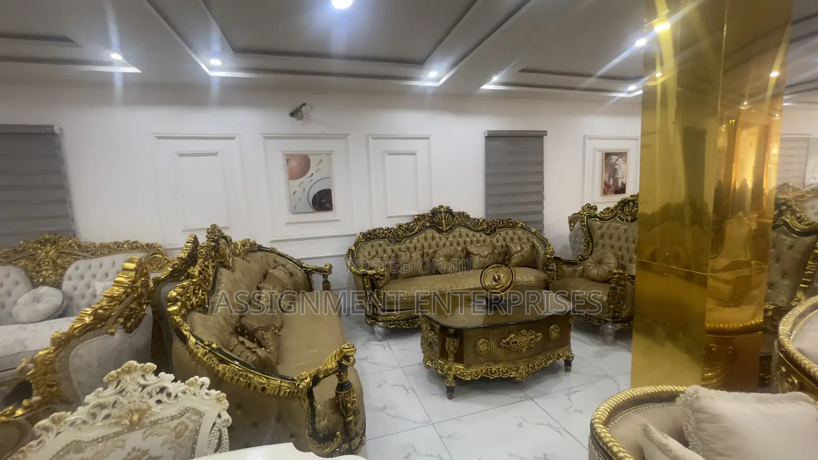 Imperial Royal Palace Gold Luxury Sofa Set (Egyptian Lassic )