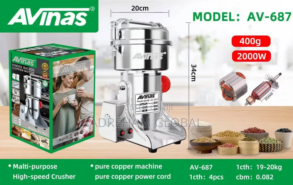 Avinas 400g Dry Grinder, 2000w