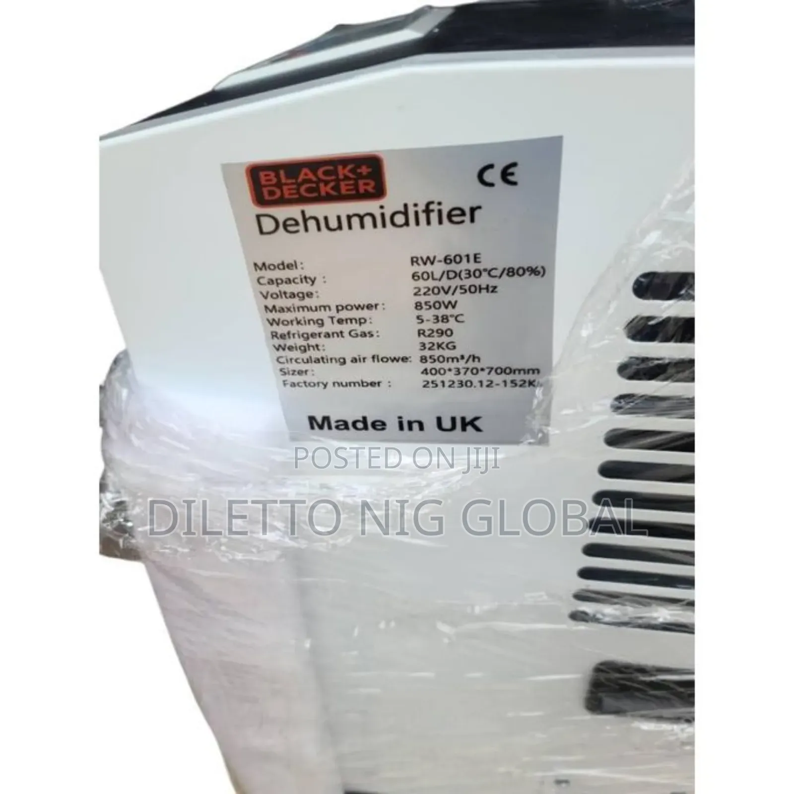 Commercial Dehumidifier 60l