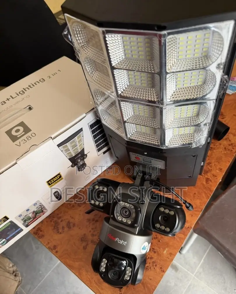 V380 Pro Solar Street Light With CCTV Camera -800w