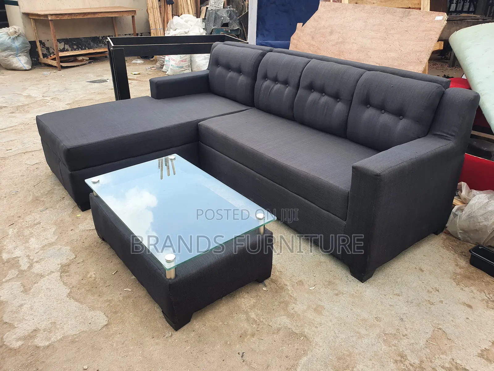 Quality Fabric Sofas Lshap With Center Table