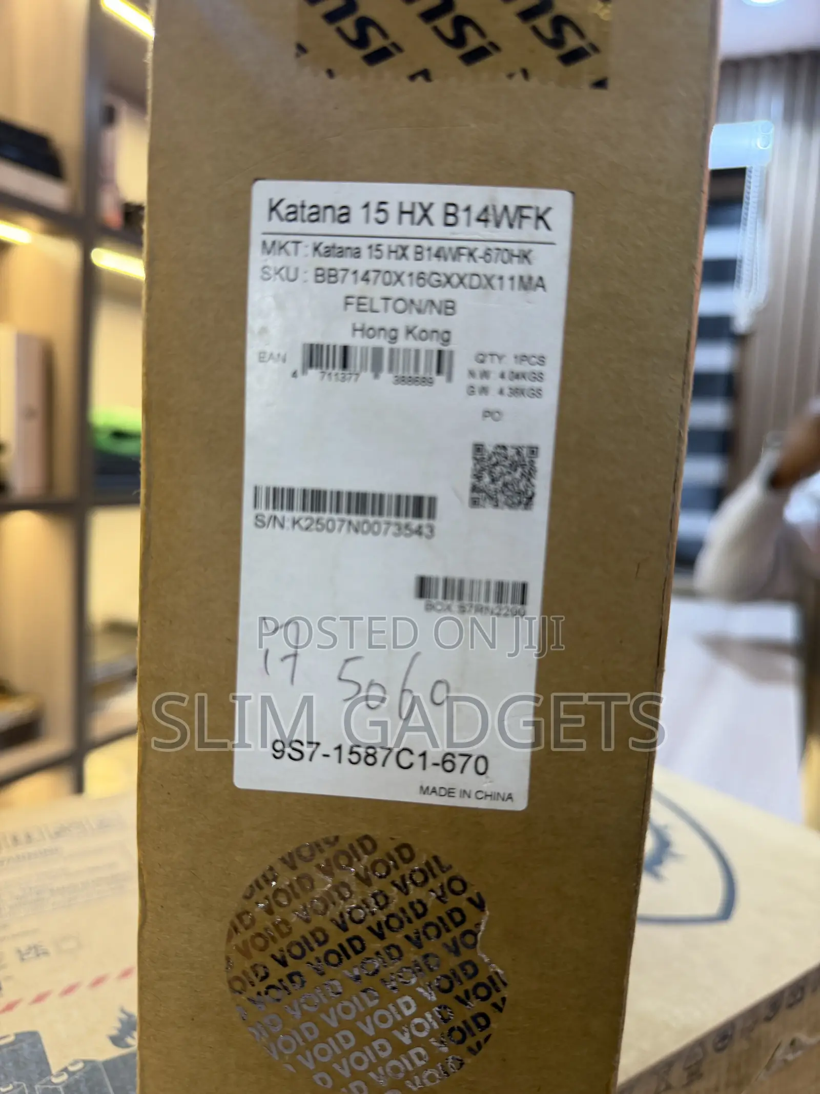 New Laptop MSI Katana 15 16GB Intel Core i7 SSD 1T