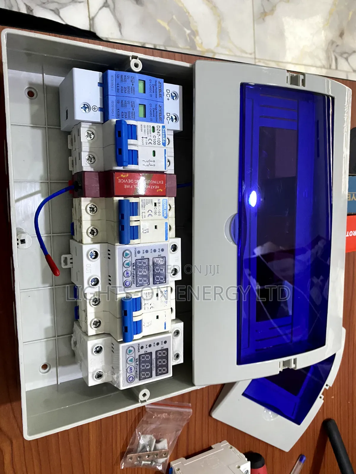 Solar Surge SPD, Circuit Breaker, Voltage Regulator, Fire Extinguisher