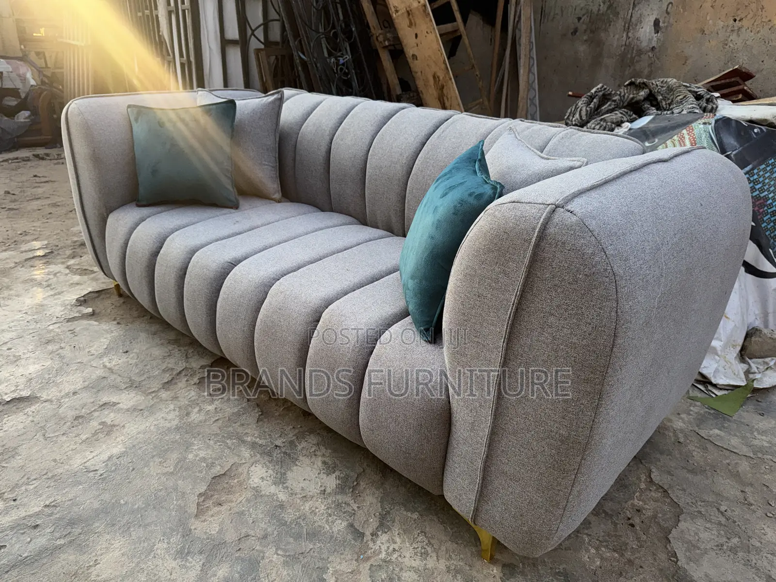 Unique Quality Fabric 6 Seater Sofa With Troll Pillows