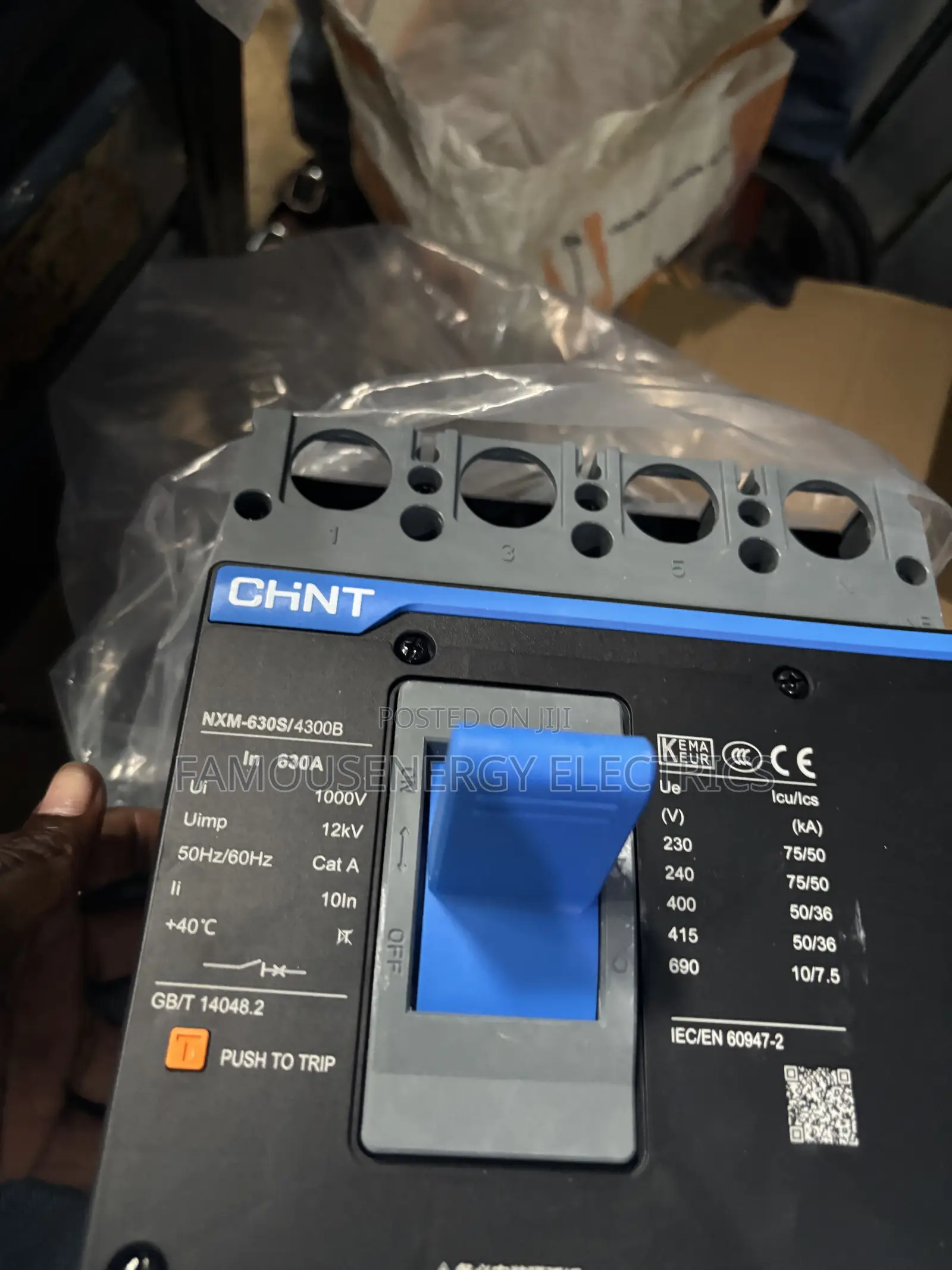 630A 4poles McCb Breaker CHINT Original