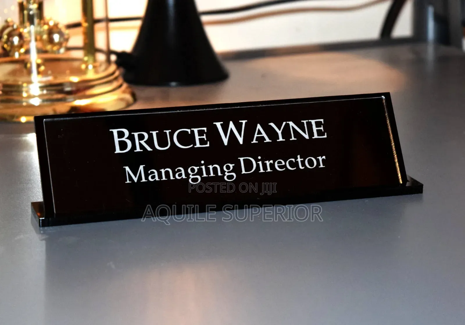 Office Acrylic Desk Name Plate Branding