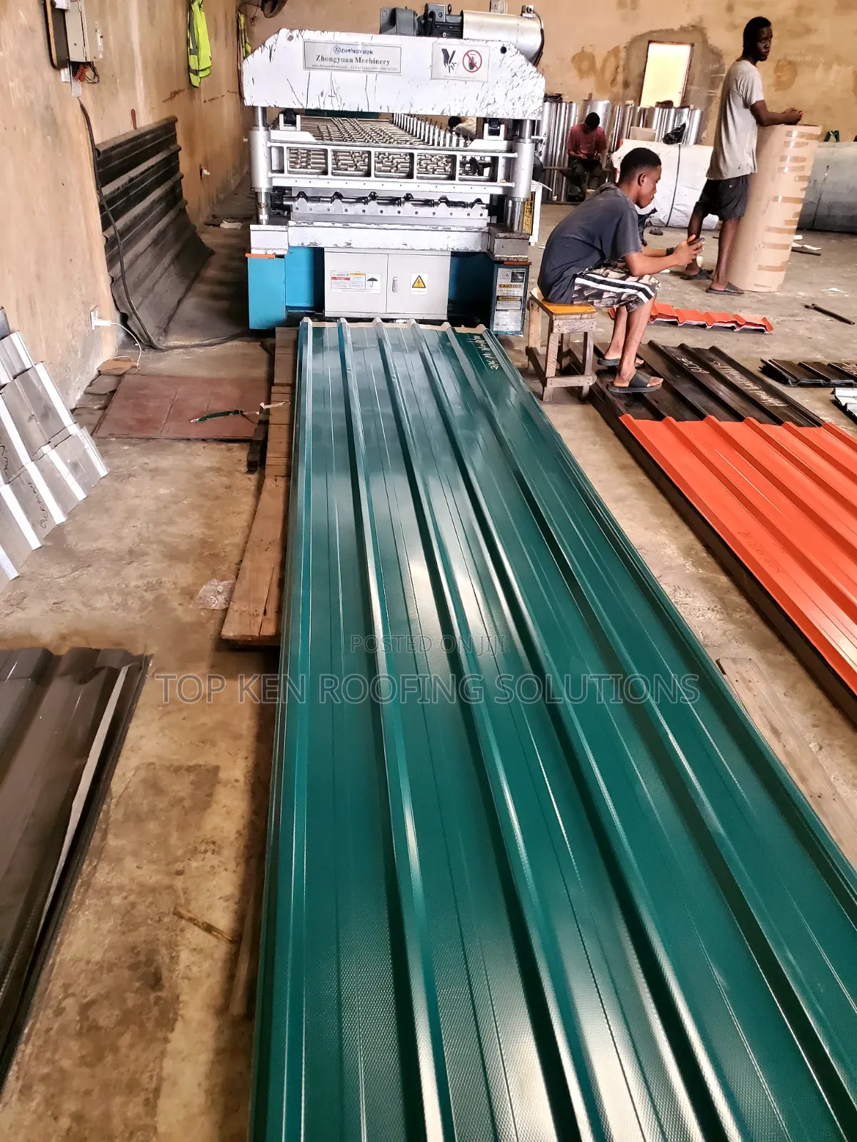 0 55 Green Oven Baked Longspan Aluminium Roofing Sheets