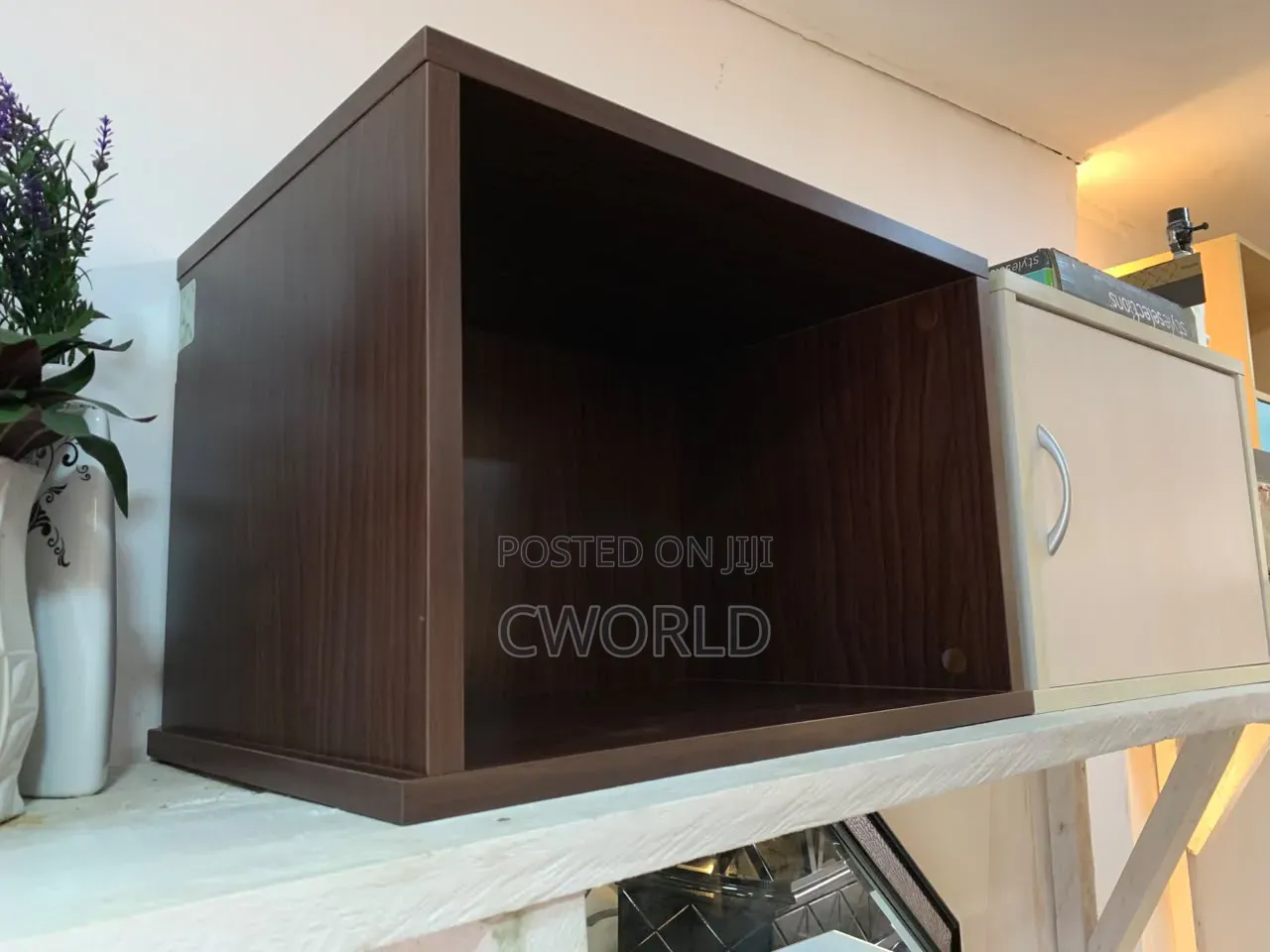 Walnut Open Storage Cube