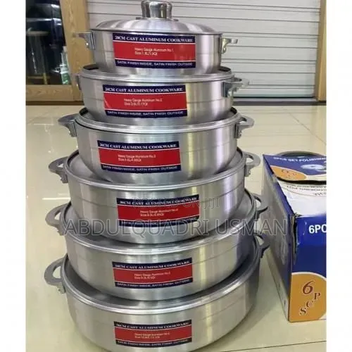High Quality Polished Aluminium Cookware Set(6pcs)