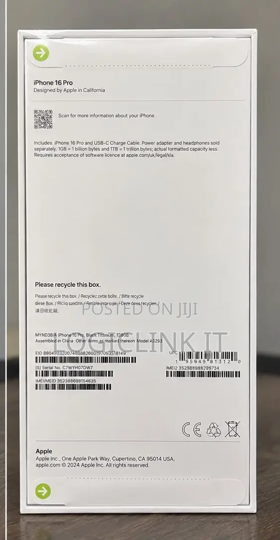 New Apple iPhone 16 Pro 128 GB