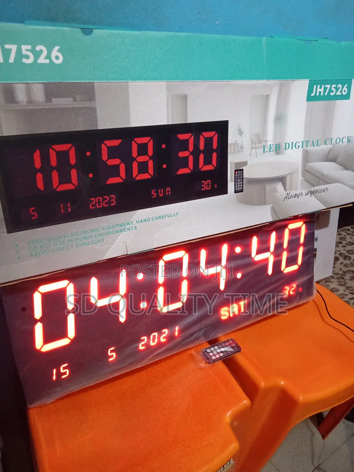 Big LED Digital Wall Clock (30 by 10 Inches)