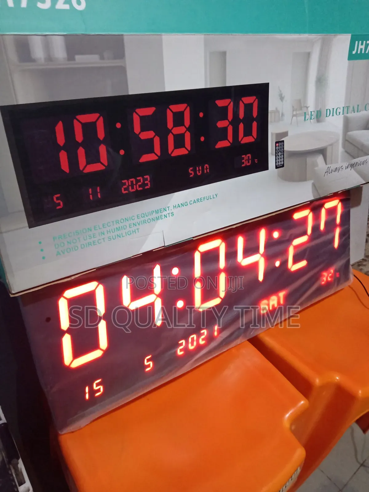 Big LED Digital Wall Clock (30 by 10 Inches)