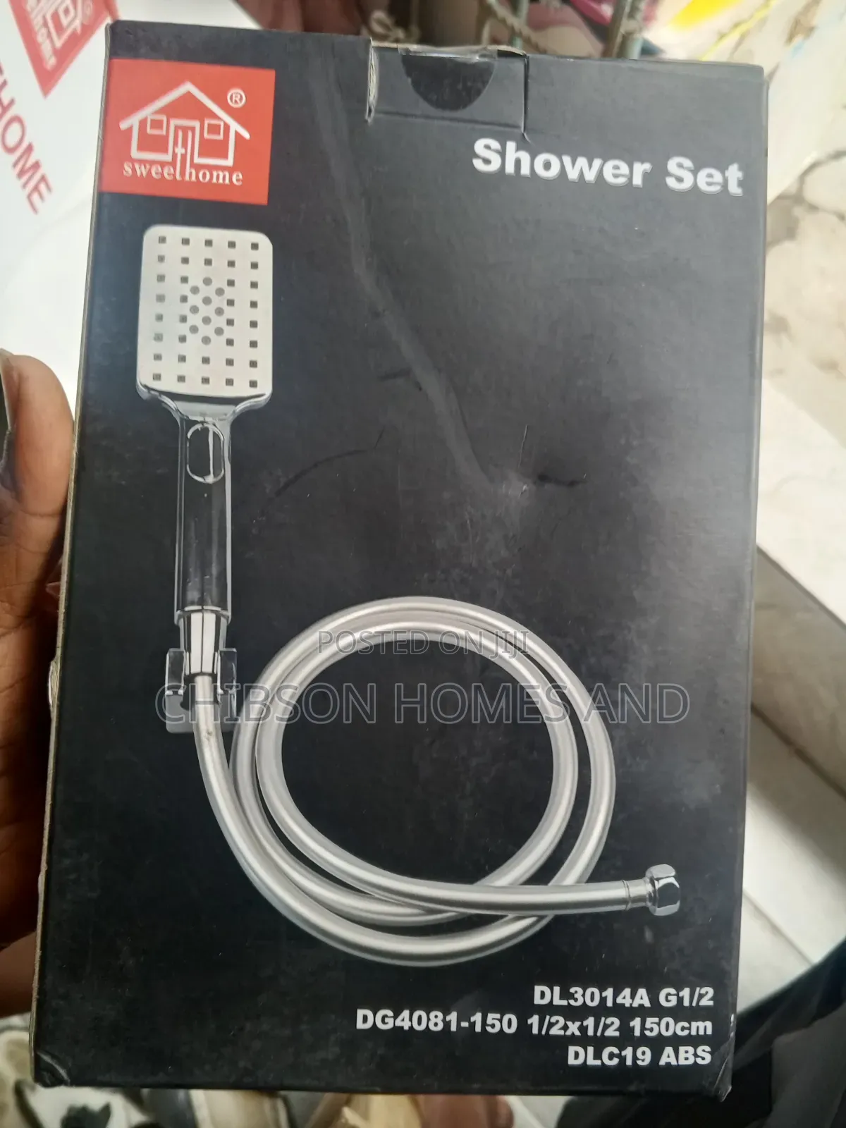 SweetHome Square Hand Shower Set – 1.5m Hose