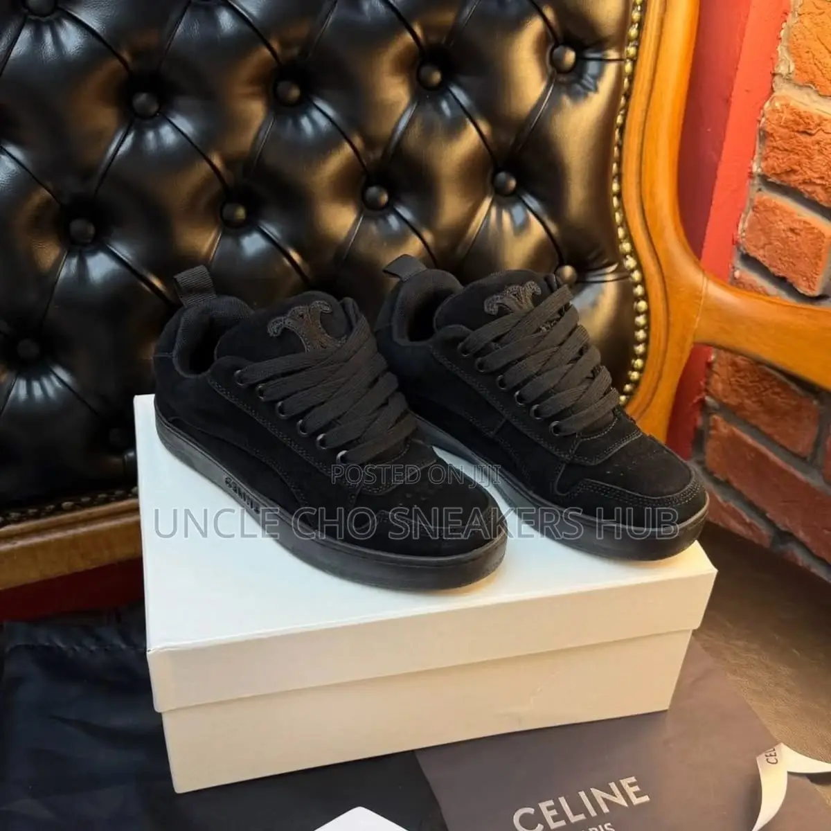 Celine Huntington Low Lace Sneakers