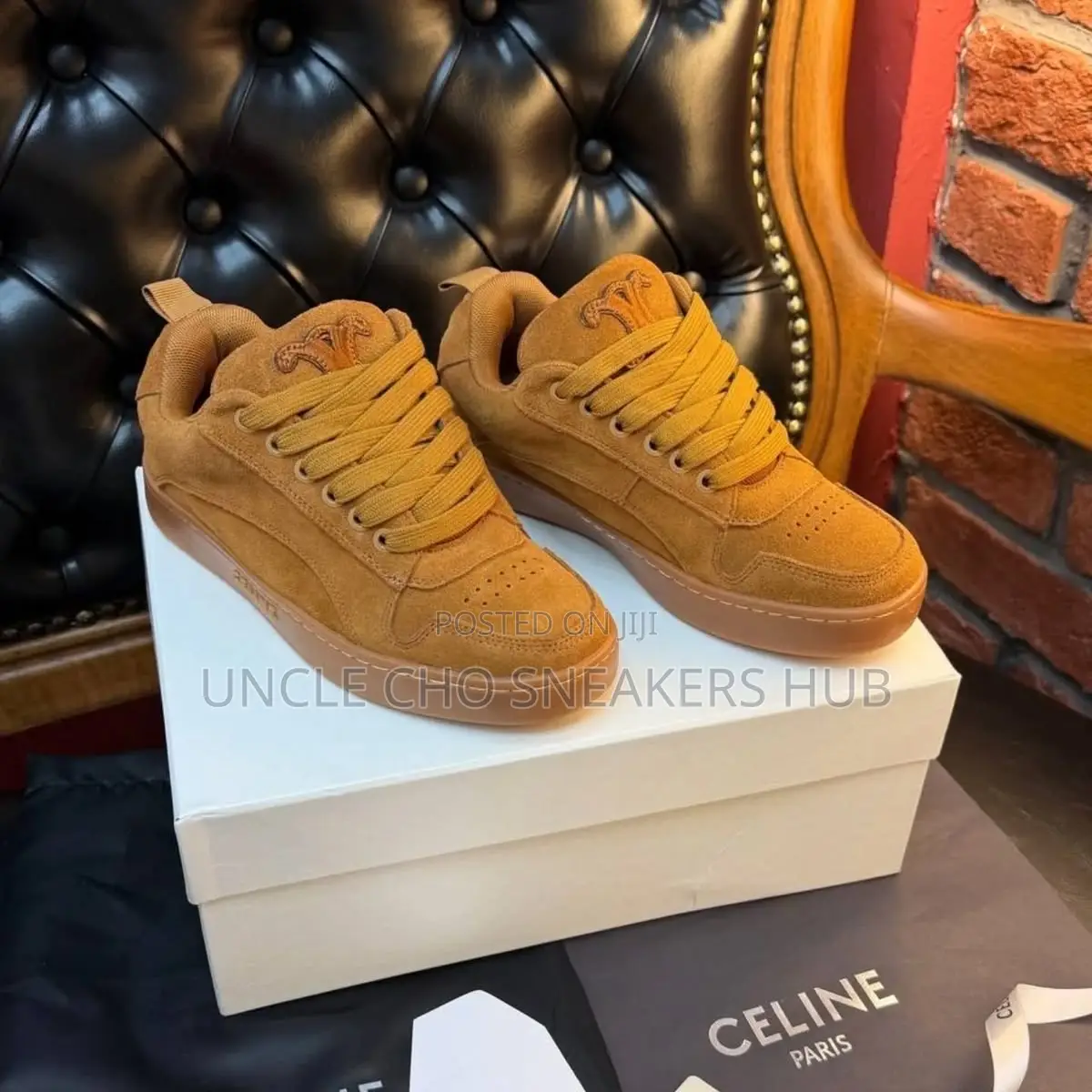 Celine Huntington Low Lace Sneakers
