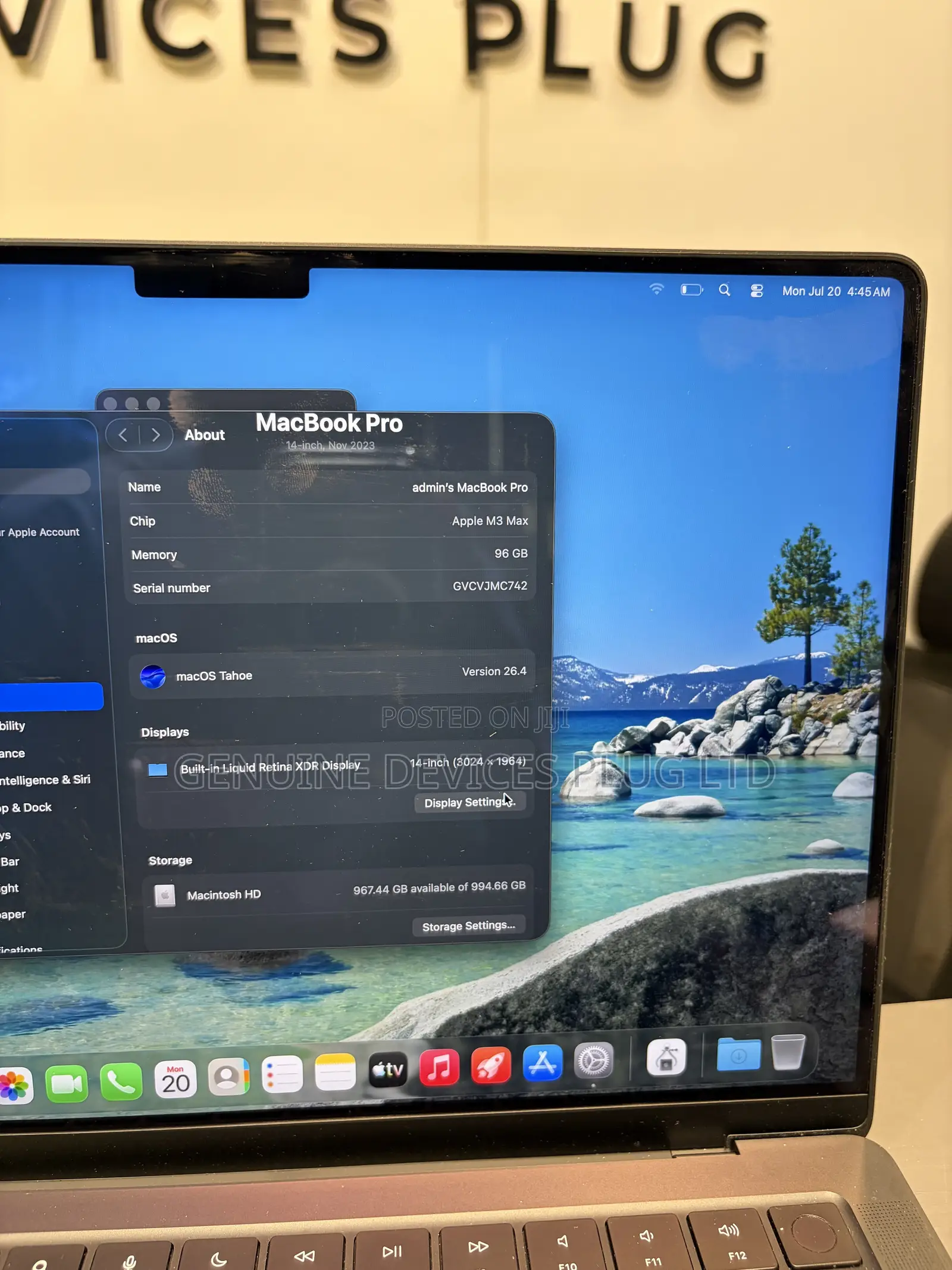 New Laptop Apple MacBook Pro 2024 M3 Max 96GB Apple M3 Max SSD 1T
