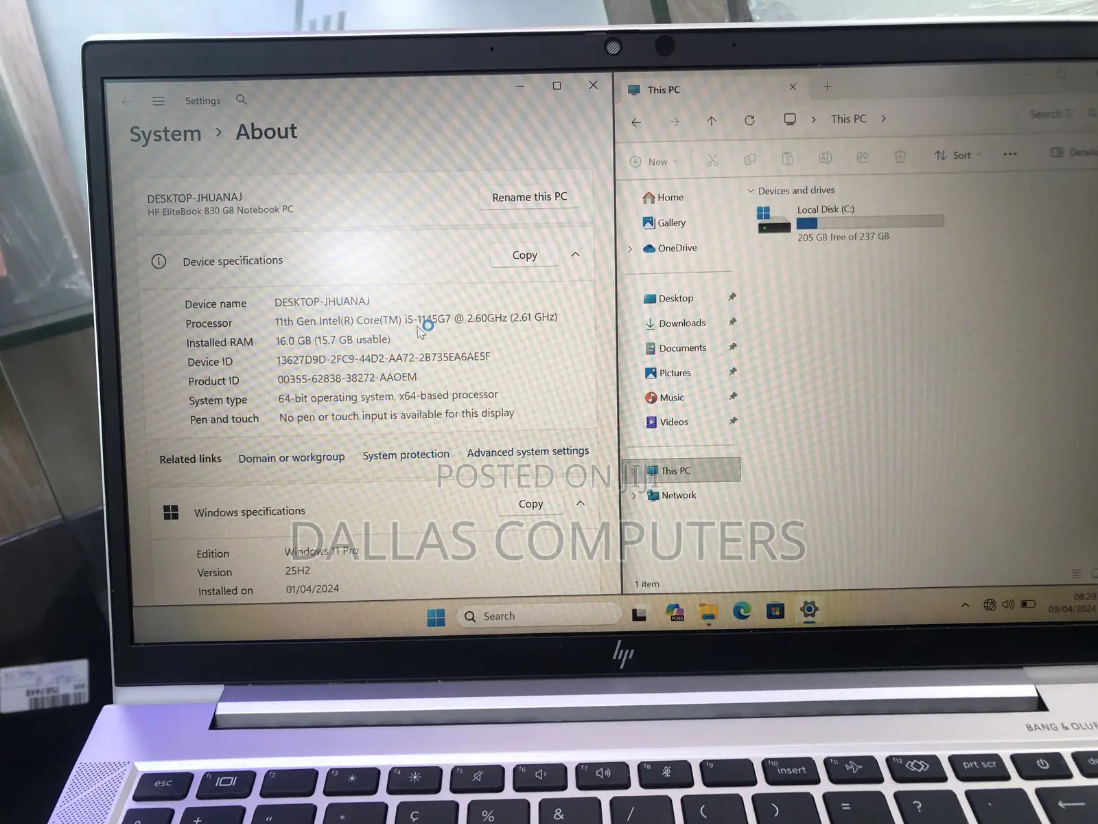 Laptop HP EliteBook 840 G8 16GB Intel Core i5 SSD 256GB