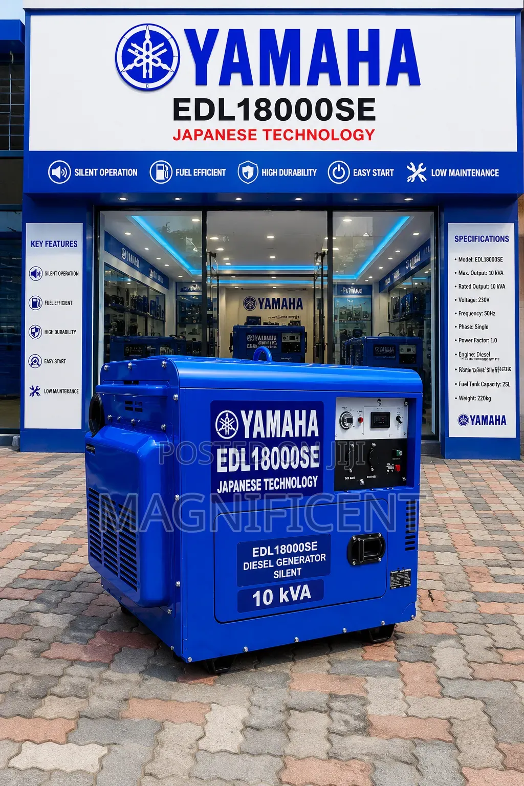 Original Brand New Yamaha 10kva Soundproof Generator