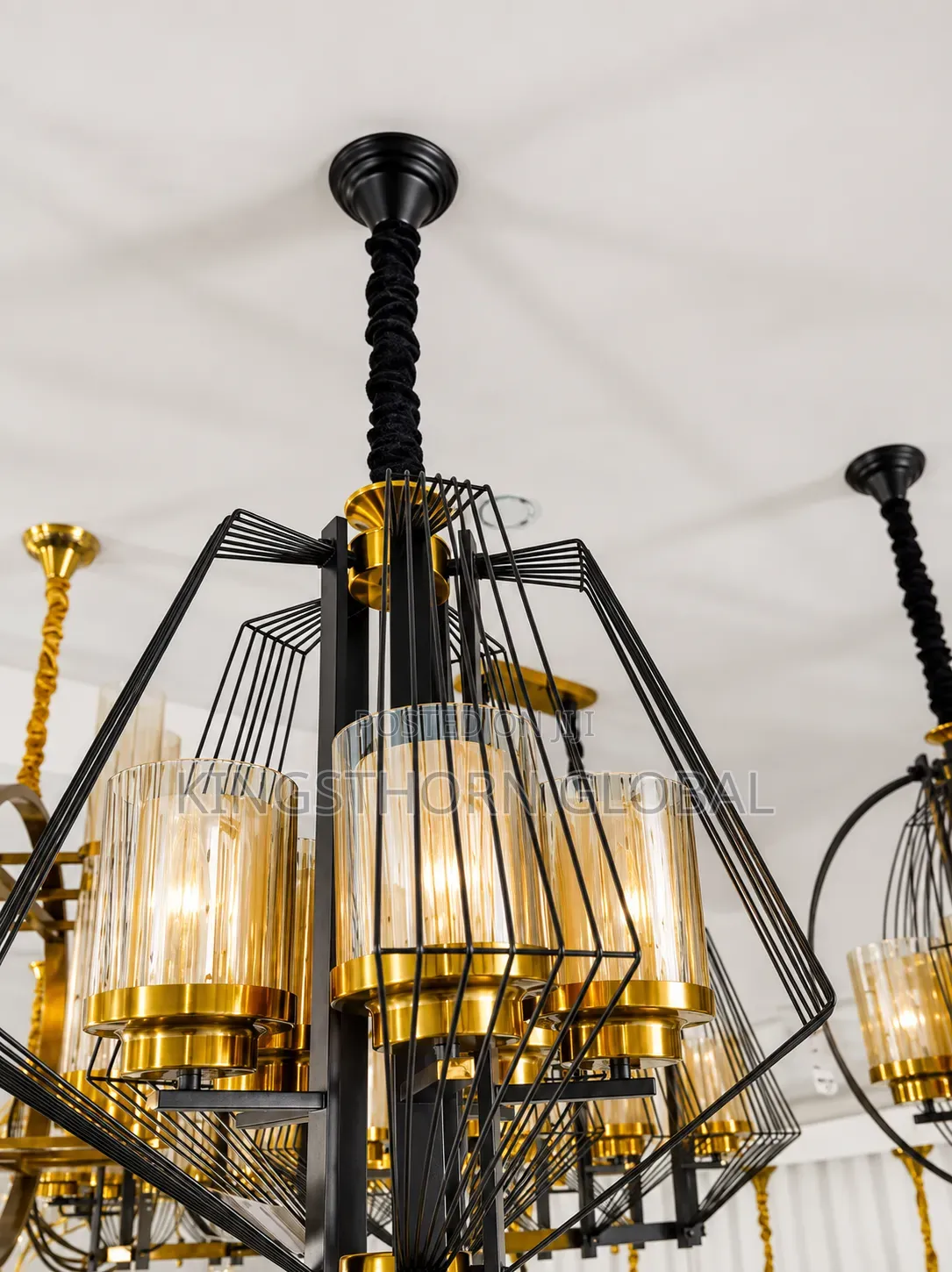 Modern Black Gold Luxury Chandelier
