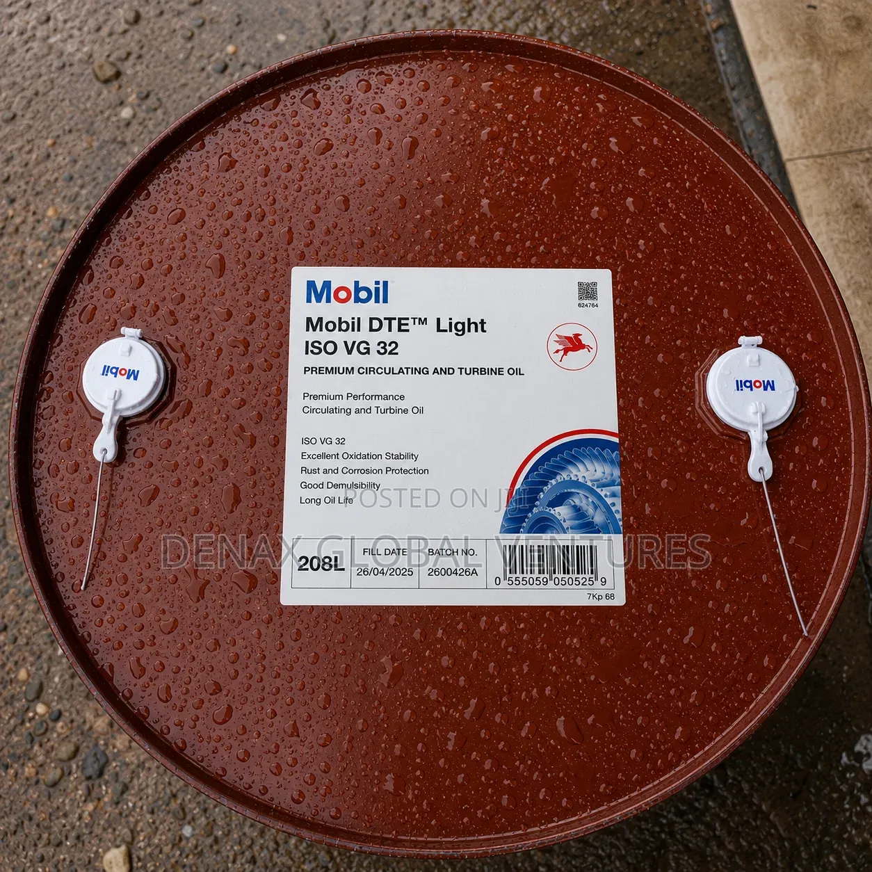 Mobil DTE Light ISO VG 32 Circulating and Turbine Oil 208L