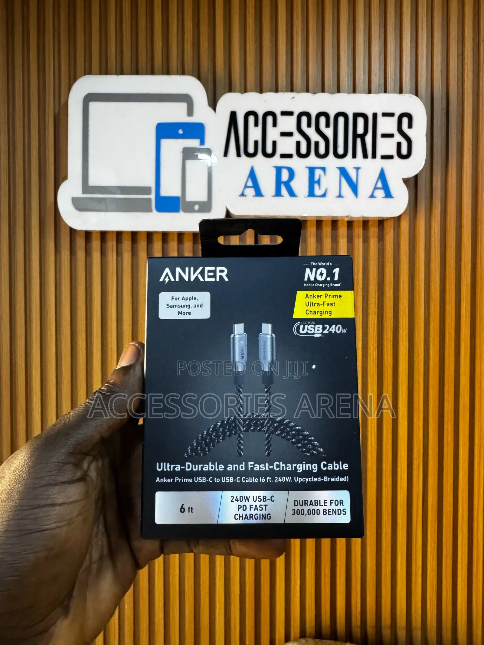 Anker Prime USB-C to USB-C Cable (6ft,240W,Upcycled-Braided)