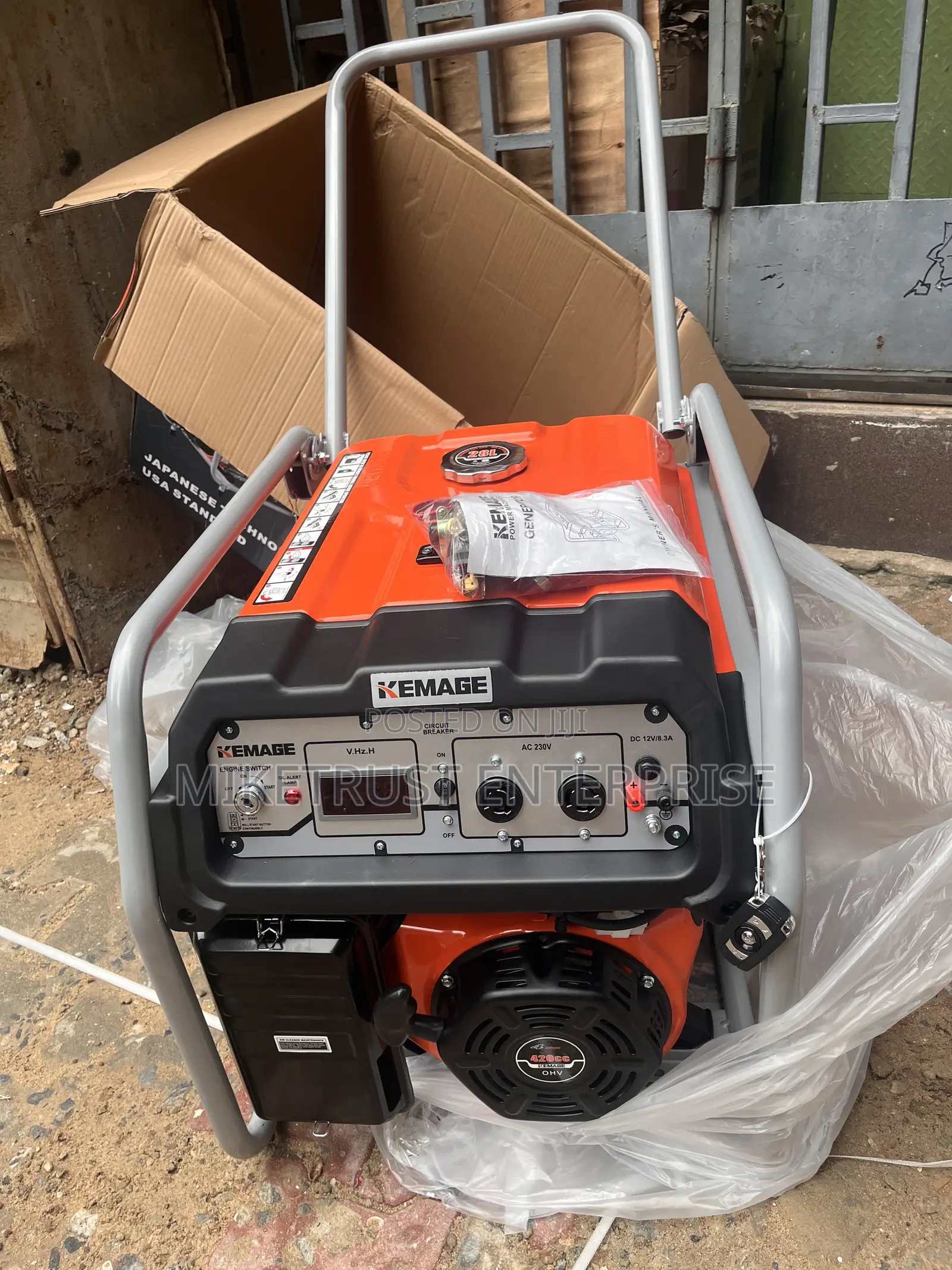 9kva Kemage Low Sound Generator. Key and Remote Control