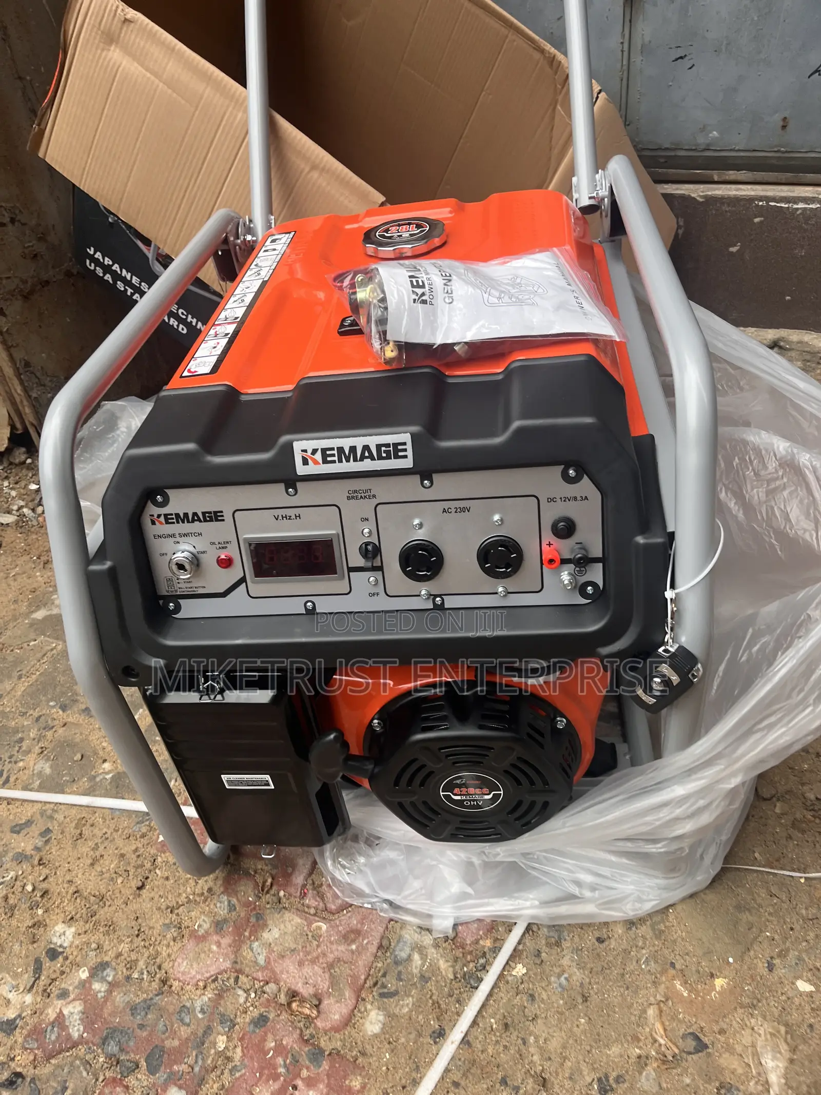 Kemage 9kva Super Cool generator.pure Copper. Key/Remote Control