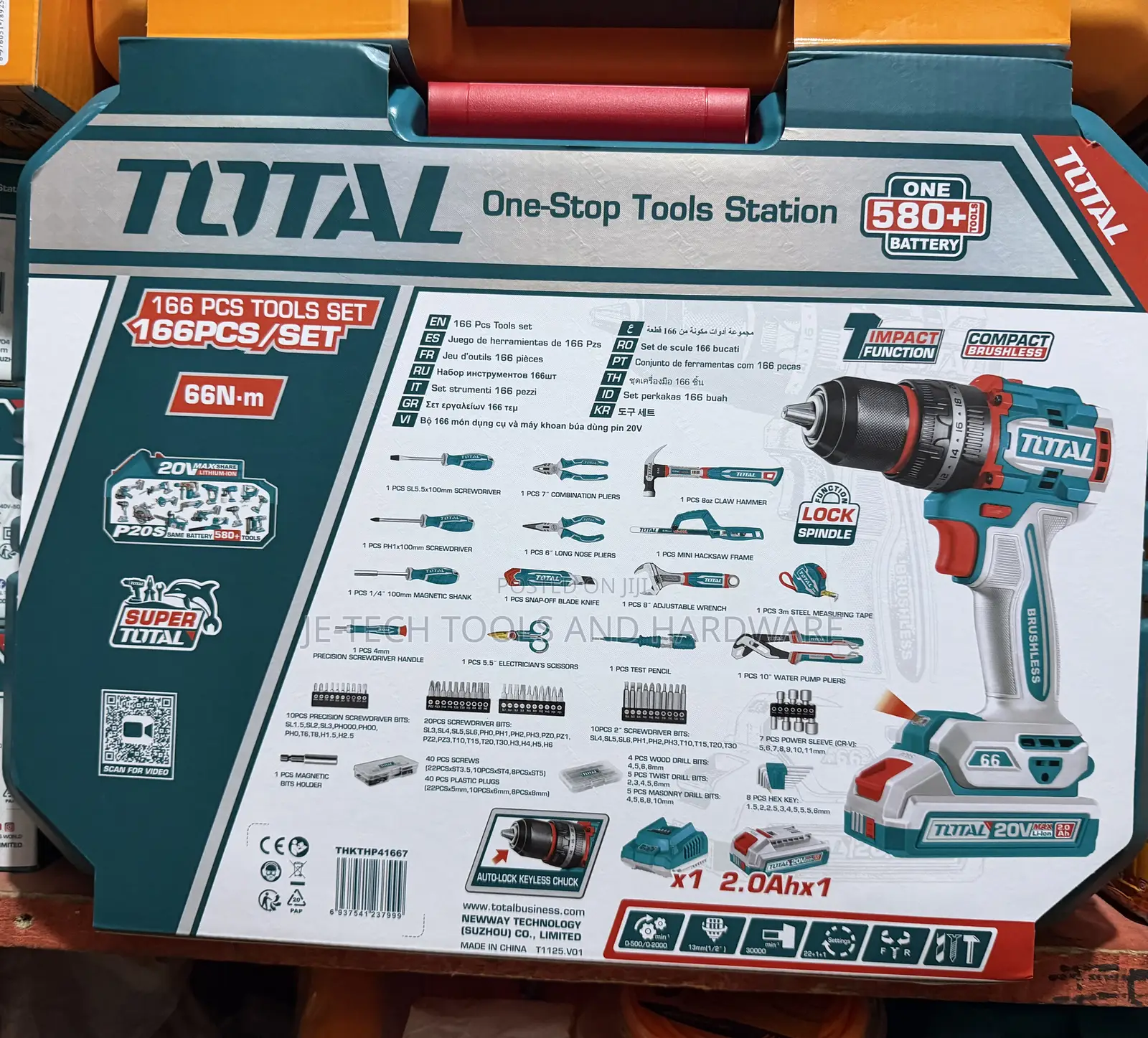 TOTAL Professional Tool Kit 166 PCS - THKTHP41667