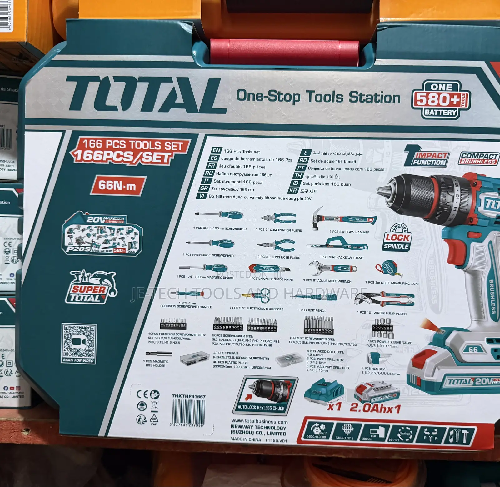 TOTAL Professional Tool Kit 166 PCS - THKTHP41667