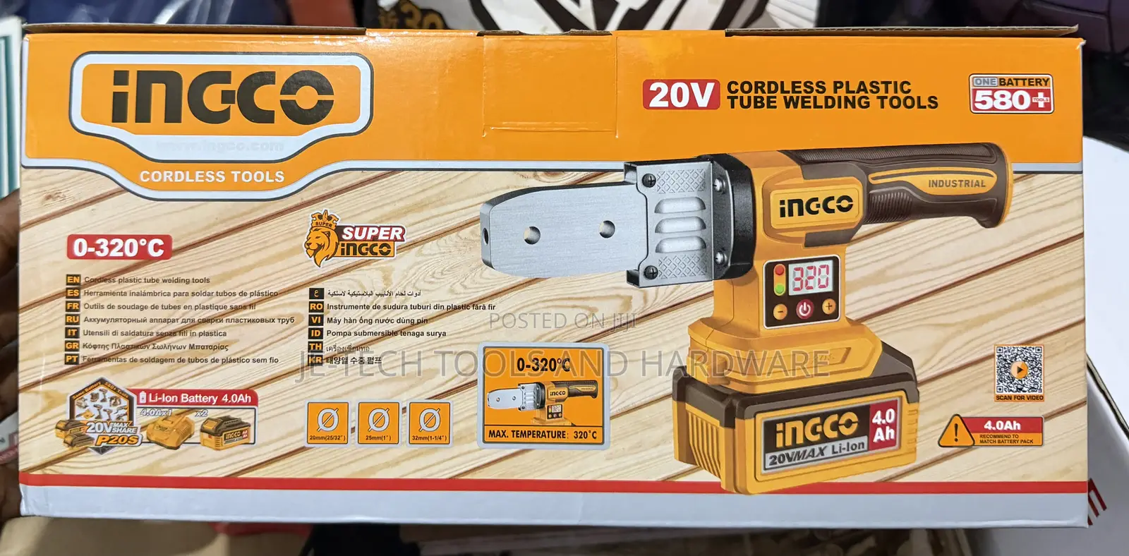 Ingco 20V Cordless Plastic Tube Welding PPR
